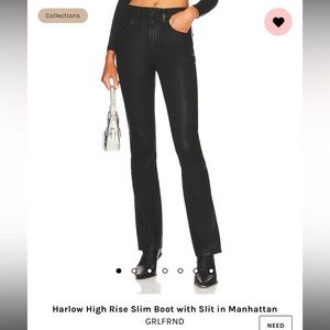 GRLFRND- Harlow High Rise Slim Boot with Slit in Manhattan- SIZE 25